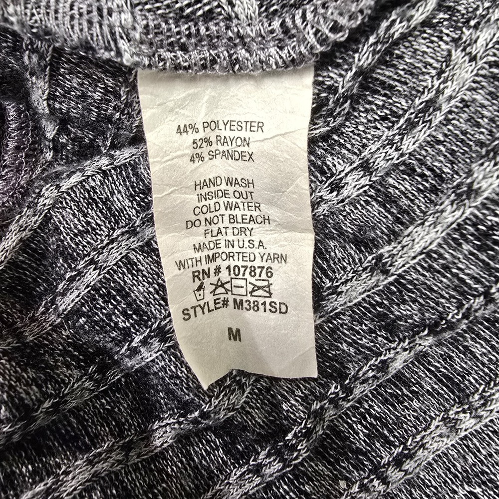 Comfy USA Lagenlook Dress Size M Ribbed Knit Tulip Balloon Hem Gray Layering - Picture 9 of 9
